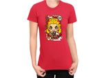 Maglietta Da Donna Demon Anime Slayer Kimetsu No Yaiba Chibi Kyojuro Rengoku, Lady Xl , Rouge