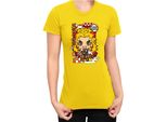 Maglietta Da Donna Demon Anime Slayer Kimetsu No Yaiba Chibi Kyojuro Rengoku, Lady Xl , Jaune