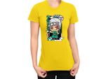Maglietta Da Donna Demon Anime Slayer Kimetsu No Yaiba Chibi Tengen Uzui, Lady 2XL , Jaune