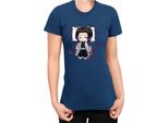 Maglietta Da Donna Demon Anime Slayer Kimetsu No Yaiba Shinobu Kocho Sleeping, Lady 2XL , Bleu Foncé