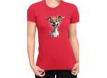 Maglietta Da Donna Funny Dogs Breeds Chihuahua Dog Breed, Lady Xs , Rouge