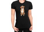 Maglietta Da Donna Funny Dogs Breeds Novia Scotia Duck Tolling Retriever Dog Breed, Lady Xs , Noir