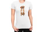 Maglietta Da Donna Funny Dogs Breeds Novia Scotia Duck Tolling Retriever Dog Breed, Lady Xs , Blanc