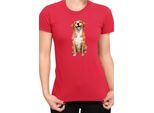 Maglietta Da Donna Funny Dogs Breeds Novia Scotia Duck Tolling Retriever Dog Breed, Lady S , Rouge