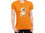 Maglietta Da Donna Funny Dogs Breeds Shiba Inu Dog Breed, Lady M , Orange