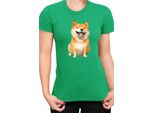 Maglietta Da Donna Funny Dogs Breeds Shiba Inu Dog Breed, Lady S , Vert