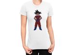Maglietta Da Donna Dragon Anime Manga Ball Z Goku 04, Lady Xl , Blanc