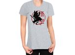 Maglietta Da Donna Dragon Anime Manga Ball Z Kanji Goku, Lady M , Gris