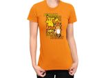 Maglietta Da Donna Japan Anime Manga Pokemon Pikachu 01 Pikachu Light, Lady L , Orange