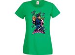 Maglietta Da Donna Jojo's Anime Manga Bizarre Adventure Jotaro Kujo Var-004 Jotaro Kujo, Lady M , Vert