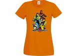 Maglietta Da Donna Mortal Kombat Sub-Zero Reptile Scorpion Var-007, Lady Xs , Orange
