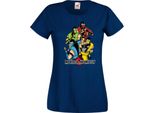 Maglietta Da Donna Mortal Kombat Sub-Zero Reptile Scorpion Var-007, Lady S , Bleu Foncé