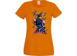 Maglietta Da Donna Jojo's Anime Manga Bizarre Adventure Jotaro Kujo Var-004 Jotaro Kujo, Lady L , Orange