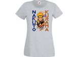 Maglietta Da Donna Naruto Kurama Var-049 Kurama Demon Fox, Lady 2XL , Gris