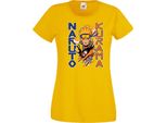 Maglietta Da Donna Naruto Kurama Var-049 Kurama Demon Fox, Lady 2XL , Jaune