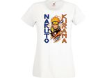 Maglietta Da Donna Naruto Kurama Var-049 Kurama Demon Fox, Lady Xs , Blanc