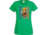 Maglietta Da Donna Naruto Kurama Var-049 Kurama Demon Fox, Lady 2XL , Vert