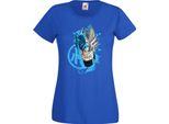 Maglietta Da Donna Anime Manga Dragon Anime Manga Ball Z Goku Super Saiyan 01 Saiyan, Lady 2XL , Bleu