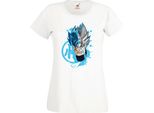 Maglietta Da Donna Anime Manga Dragon Anime Manga Ball Z Goku Super Saiyan 01 Saiyan, Lady 2XL , Blanc