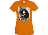 Maglietta Da Donna Manga Anime Attack Anime On Titan Levi Ackerman 01 Levi Titan Attack, Lady 2XL , Orange