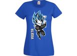 Maglietta Da Donna Manga Anime Dragon Anime Manga Ball Z Vegeta Vegeta, Lady S , Bleu