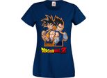 Maglietta Da Donna Anime Manga Dragon Anime Manga Ball Z 01 Goku Vegeta, Lady L , Bleu Foncé