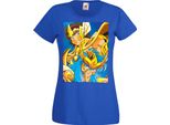 Maglietta Da Donna Manga Anime Saint Anime Seiya Knights Of The Zodiac Saint Anime Seiya Knights Of The Zodiac, Lady S , Bleu