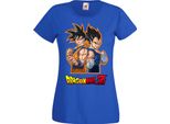 Maglietta Da Donna Anime Manga Dragon Anime Manga Ball Z 01 Goku Vegeta, Lady S , Bleu