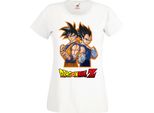 Maglietta Da Donna Anime Manga Dragon Anime Manga Ball Z 01 Goku Vegeta, Lady 2XL , Blanc