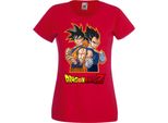 Maglietta Da Donna Anime Manga Dragon Anime Manga Ball Z 01 Goku Vegeta, Lady Xl , Rouge