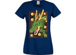 Maglietta Da Donna Manga Anime Dragon Anime Manga Ball Z Shenron Shenron Dragon, Lady M , Bleu Foncé
