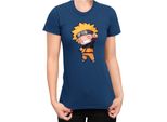 Maglietta Da Donna Naruto Naruto Chibi, Lady 2XL , Bleu Foncé