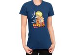 Maglietta Da Donna Naruto Naruto 06, Lady 2XL , Bleu Foncé