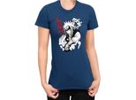 Maglietta Da Donna Naruto Jiraiya 04, Lady 2XL , Bleu Foncé