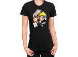Maglietta Da Donna Naruto Naruto & Kurama, Lady Xl , Noir