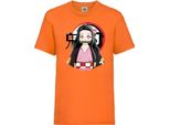 Maglietta Per Bambini Demon Anime Slayer Nezuko Kamado 05 Tanjiro Sister, 5-6 Jahr - 116 , Orange