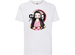 Maglietta Per Bambini Demon Anime Slayer Nezuko Kamado 05 Tanjiro Sister, 5-6 Jahr - 116 , Blanc