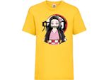 Maglietta Per Bambini Demon Anime Slayer Nezuko Kamado 05 Tanjiro Sister, 5-6 Jahr - 116 , Jaune