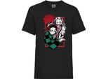 Maglietta Per Bambini Japan Animation Manga Anime Comics Demon Anime Slayer Tanjiro Nezuko Kamado 002 Var-023 Brother Slayer Sister Demon, 5-6 Jahr - 116 , Noir