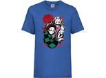 Maglietta Per Bambini Japan Animation Manga Anime Comics Demon Anime Slayer Tanjiro Nezuko Kamado 002 Var-023 Brother Slayer Sister Demon, 5-6 Jahr - 116 , Bleu