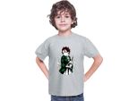 Maglietta Per Bambini Demon Anime Slayer Kimetsu No Yaiba Tanjiro Kamado 013, 7-8 Jahr - 128 , Gris
