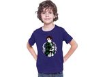 Maglietta Per Bambini Demon Anime Slayer Kimetsu No Yaiba Tanjiro Kamado 013, 7-8 Jahr - 128 , Bleu Foncé