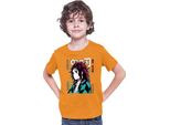 Maglietta Per Bambini Demon Anime Slayer Kimetsu No Yaiba Tanjiro Kamado 008, 7-8 Jahr - 128 , Orange