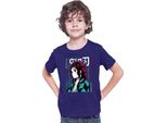 Maglietta Per Bambini Demon Anime Slayer Kimetsu No Yaiba Tanjiro Kamado 008, 7-8 Jahr - 128 , Bleu Foncé