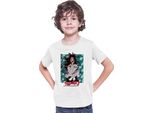 Maglietta Per Bambini Demon Anime Slayer Kimetsu No Yaiba Kokushibo 001, 7-8 Jahr - 128 , Blanc