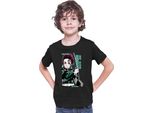 Maglietta Per Bambini Demon Anime Slayer Kimetsu No Yaiba Tanjiro Kamado 100, 7-8 Jahr - 128 , Noir
