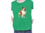 Maglietta Per Bambini Dogs Breeds Australian Shepherd Dog Breed 006, 12-13 Jahr - 152 , Vert