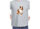 Maglietta Per Bambini Dogs Breeds Australian Shepherd Dog Breed 006, 12-13 Jahr - 152 , Gris