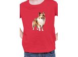 Maglietta Per Bambini Dogs Breeds Australian Shepherd Dog Breed 006, 12-13 Jahr - 152 , Rouge
