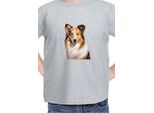 Maglietta Per Bambini Dogs Breeds Australian Shepherd Dog Breed 005, 12-13 Jahr - 152 , Gris
